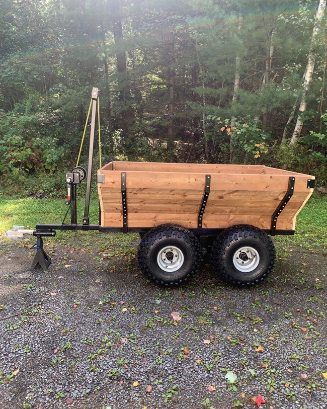 Walking beam woods trailer for your ATV