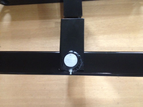 Showing bolt that holds pivot in position