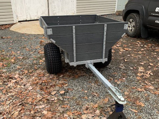 Single axle trailer, 4 removable sides