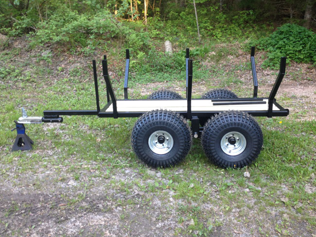 Walking beam woods trailer for your ATV
